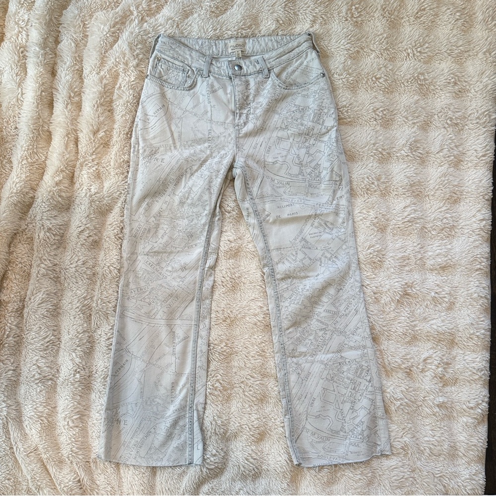 The Yaya Mid-Rise Crop Flare Jeans by Pilcro Size 28
